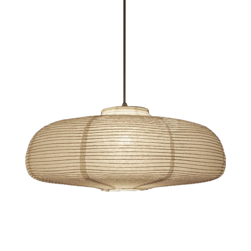 Japanese Paper Lantern Pendant Light White Round Ceiling Fixture for Dining Room Bedroom Kitchen Island Hanging Lamp E26 Base Modern Asian