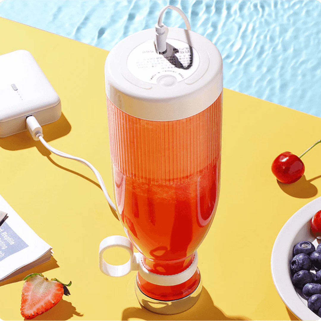 USB Rechargeable Personal Blender 17 oz Bottle for Protein Shakes Smoothies Juice Mixing On-The-Go Fitness Travel Home Office Workout