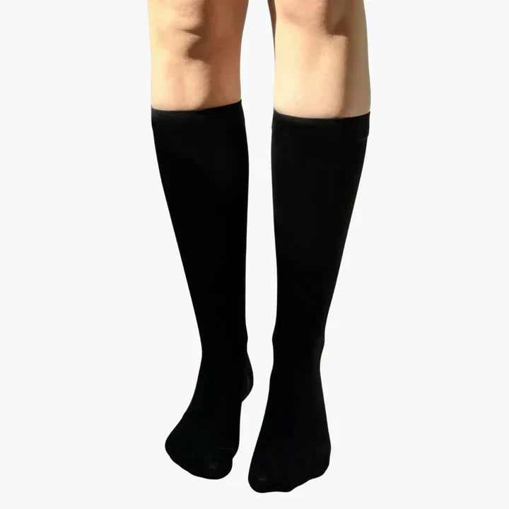 Graduated Compression Socks with Heel & Ankle Support for Circulation, Swelling & Fatigue Relief – Seamless, Moisture-Wicking Design