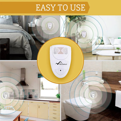 Electronic Pest Deterrent Device for Rodents and Insects – Plug-In Sonic Wave Technology for Homes Up to 800 sq ft – Safe Around Pets and Ch