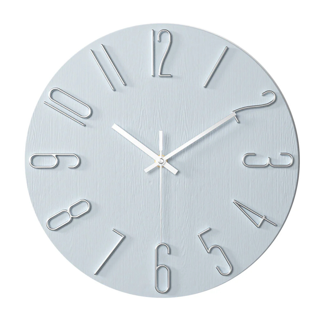 12-Inch Silent Quartz Timepiece for Bedroom & Office – Lightweight Plastic Frame, Battery Operated, Easy Read Display
