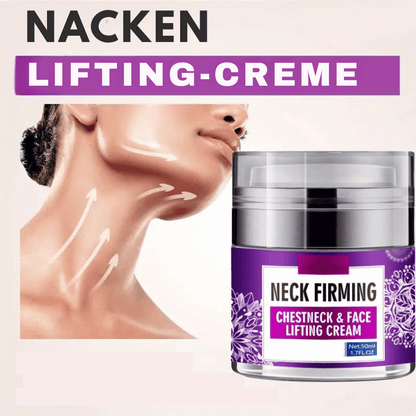 Firming Neck Cream with Hyaluronic Acid & Vitamin E for Smoother, Tighter Skin on Neck & Décolleté | Anti-Aging Moisturizer for Women