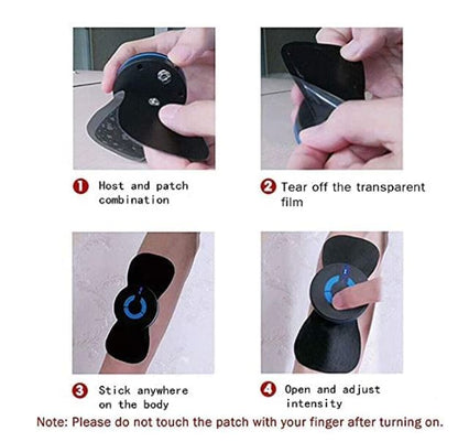 EMS Pulse Massager for Neck Shoulders Legs Arms Back Pain Relief Adjustable Intensity Portable Muscle Stimulator