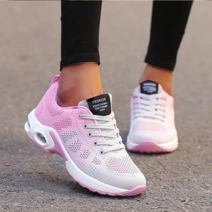 Cushioned Athletic Sneakers for Heel & Knee Support – Women's Lightweight Walking Shoes with Shock-Absorbing Sole for Plantar Fasciitis & Al