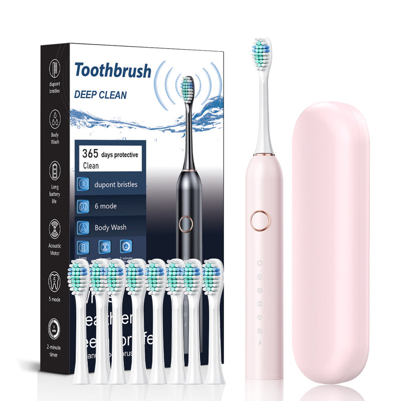 Rechargeable Sonic Toothbrush with 6 Cleaning Modes IPX7 Waterproof Electric Toothbrush 40000 VPM for Daily Oral Care Adults Dental Hygiene