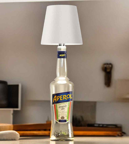 Rechargeable LED Bottle Lamp Adapter for Wine Bottles & Decorative Glass | Cordless Ambient Light Base for Home Decor & Dining