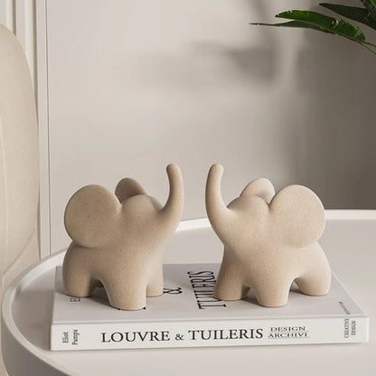 Elysian Elephant Figurine - Resin, Minimalist Design