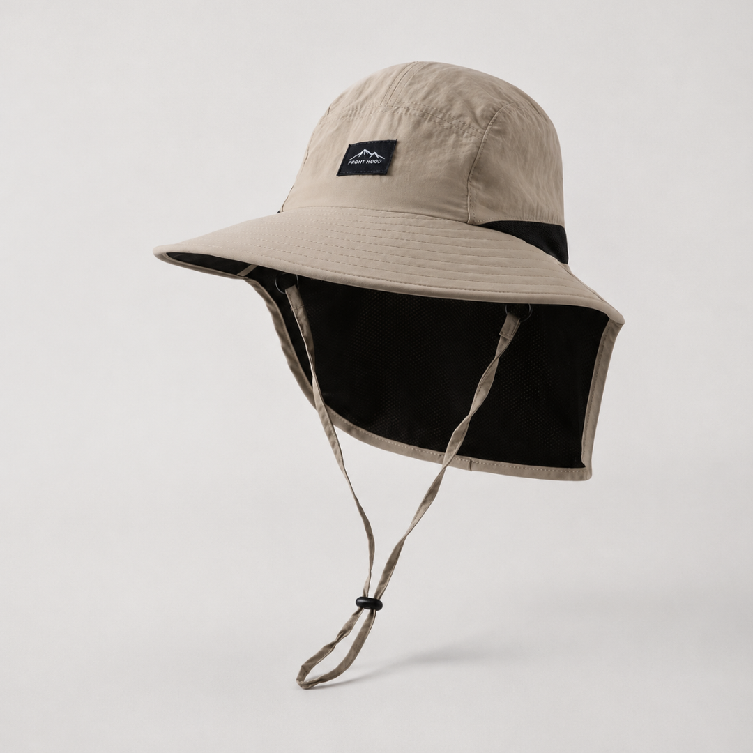 Wide Brim Hiking Hat with Neck Flap & UPF 50+ Sun Protection for Trail Running, Backpacking & Summer Outdoor Adventures