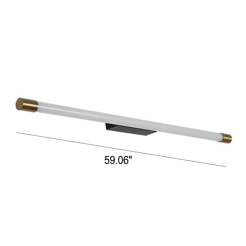 LED Vanity Light Fixture Aluminum 59 in Black Gold Over Mirror Bathroom Bedroom Hallway Linear Bar Sconce Hardwired 120V-240V