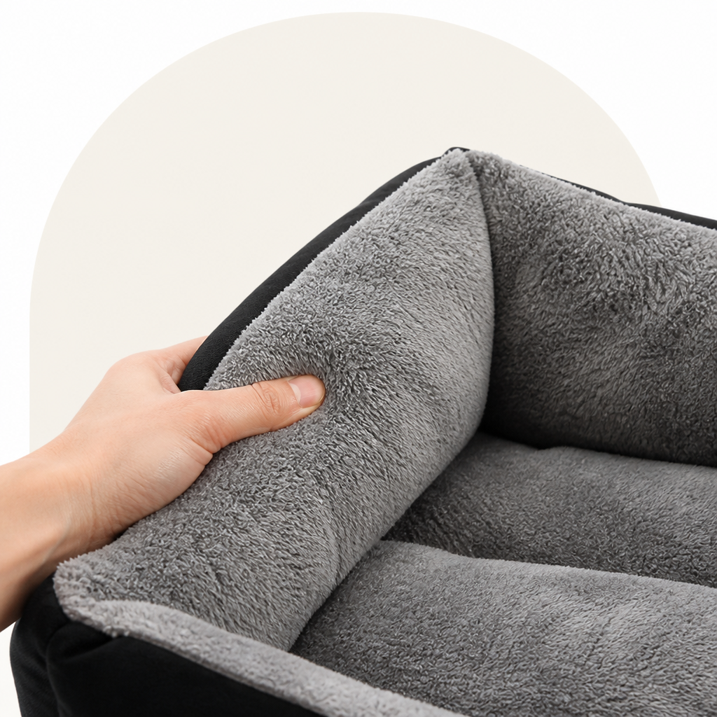 Ortekor Plush Mattress-Style & Easy-Clean Polyester Pet Bed (Indoor/Outdoor)