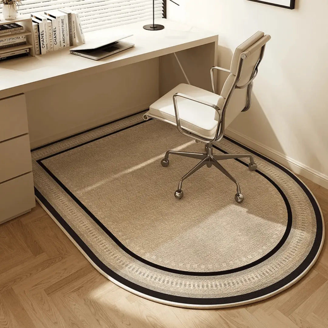 Desk Chair Floor Mat 63x31 in Loop Pile Anti-Slip Workspace Rug Rolling Office Chair Pad for Hardwood Carpet Tile Protection Home Office Set