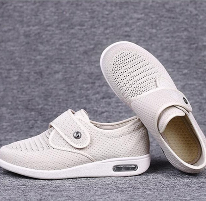 Wide-Fit Comfort Walking Shoes for Swollen Feet & Diabetic Care | Women's Cushioned Orthopedic Sneakers with Extra Room | Breathable