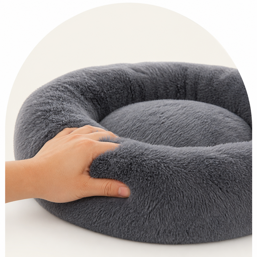 Ortekor Calming Plush Polyester Donut Bed