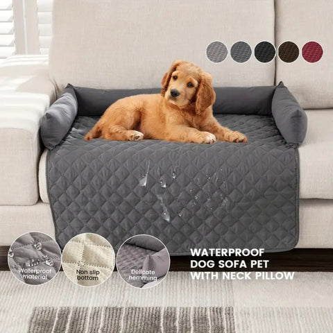 Breeze Pet Couch Cover - Water-Resistant Quilted Protector, Bolstered Comfort