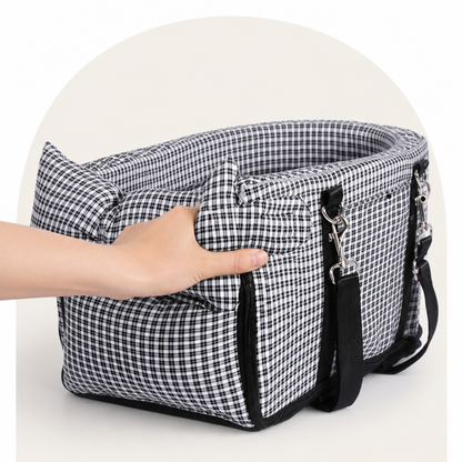 Ortekor Padded Polyester & Chew-Resistant Dog Car Seat (Adjustable Straps)