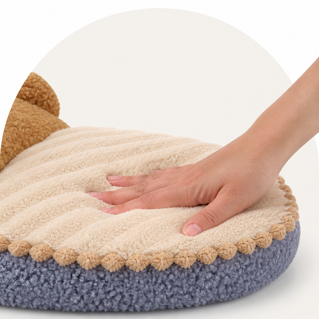 Ortekor Removable Mattress & Memory Foam Round Pet Bed