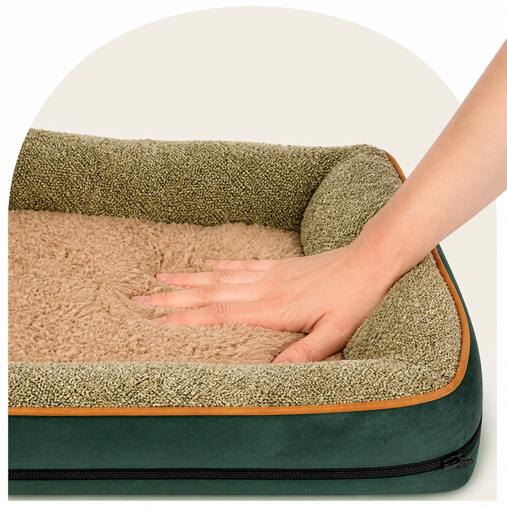 Ortekor Removable Washable Plush Bolster Bed