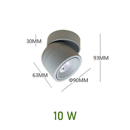 Dimmable LED Spotlight in Aluminum with 340° Swivel