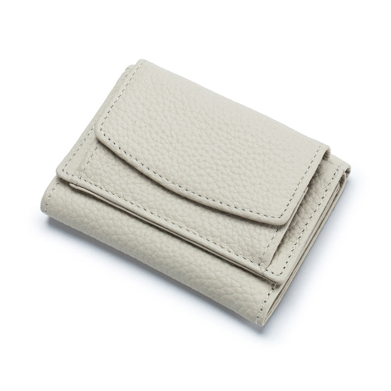 Compact RFID Blocking Leather Wallet for Women – Snap-Close Coin Purse with Card Slots & RFID Shield for Everyday Carry