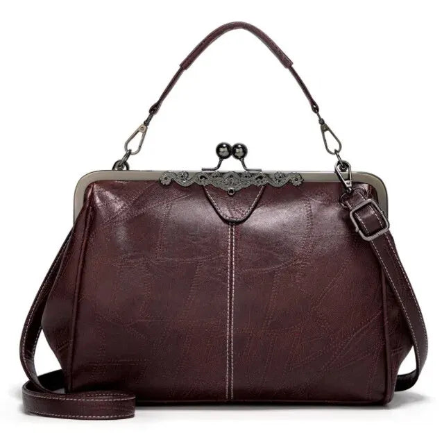 Classic Frame Clutch Purse for Women Evening Formal Dinner Party Shoulder Bag Small Vintage Style Metal Clasp Handbag