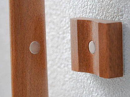 Magnetic Beech Wood Shoehorn with Wall Mount 22-Inch Extended Handle for Easy Access