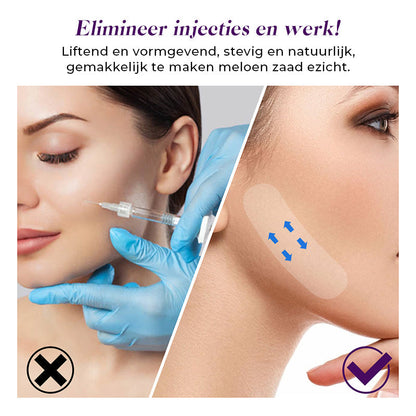 Invisible Facial Lifting Tape Strips for Jawline Contouring & Wrinkle Smoothing - Clear V-Shape Face Lift Stickers for Under Makeup - Breath