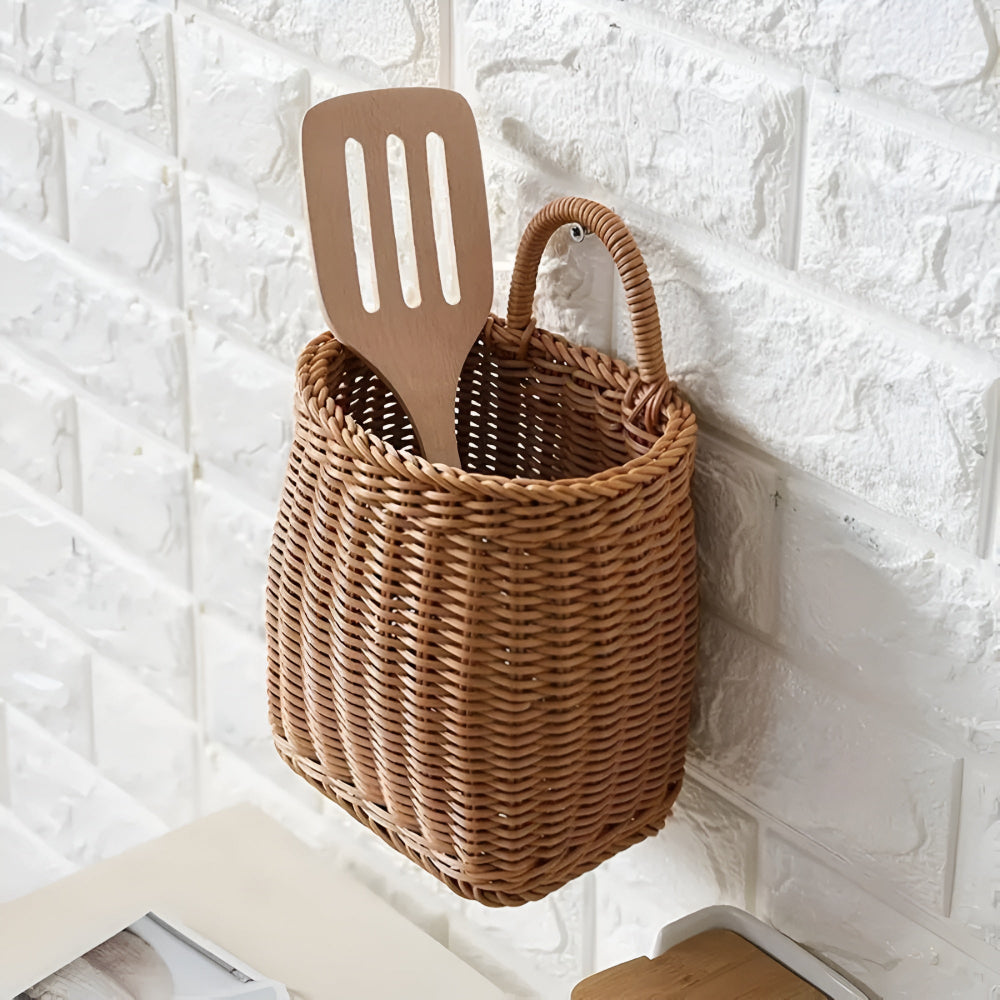 Wren Wicker Storage Basket - Vintage-Inspired, Lightweight Design