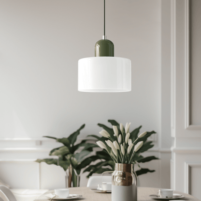 Handwoven Glass Pendant Light Bauhaus Style Indoor Hanging Lamp Adjustable Cable for Dining Room Kitchen Home Office