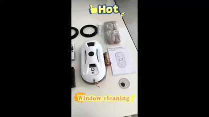 Robotic Window Cleaner with Remote Control for Streak-Free Glass – Automatic Suction Cleaner for Windows, Mirrors & Doors