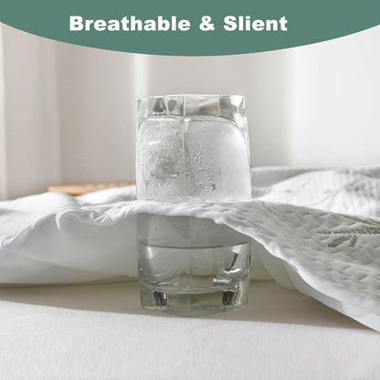 Cooling Bamboo Mattress Topper with 3D Airflow Layer for Better Sleep & Pressure Relief