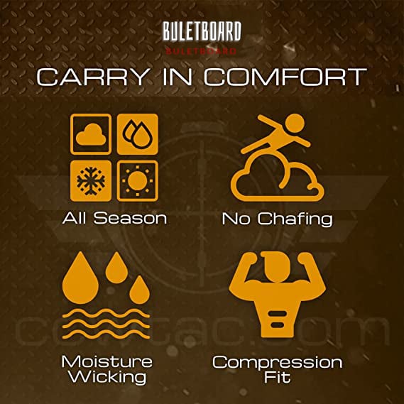 Dual-Pocket Compression Shirt for Ambidextrous Concealed Carry with Built-In Holsters for Men and Women