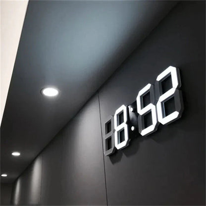 3D LED Digital Wall Clock with Adjustable Brightness | Modern Minimalist Display for Living Room, Bedroom & Office | USB Powered Time Piece