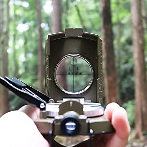 Adventure Ready | Military Compass with Water-Resistant Aluminum Alloy & Clinometer | Essential Tool for Hiking and Camping