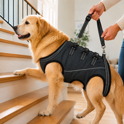 Ortekor Full-Body Dog Mobility Support Harness for Stairs & Car Rides - Lift Assist Vest for Senior Dogs with Weak Hind Legs