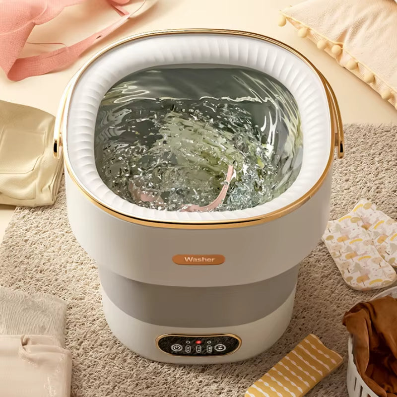 Clean Jet | Portable Travel-Ready Washing Machine with Foldable Design | Compact Laundry Solution for Small Spaces
