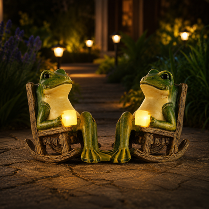 RibbitGlow™ – Solar Frog Garden Light