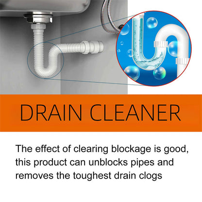 Drain Cleaner Powder for Kitchen Sink Bathroom Shower Clogs Hair Grease Odor Eliminator Safe Pipes RV Septic Systems Fast Acting Gel Treatme
