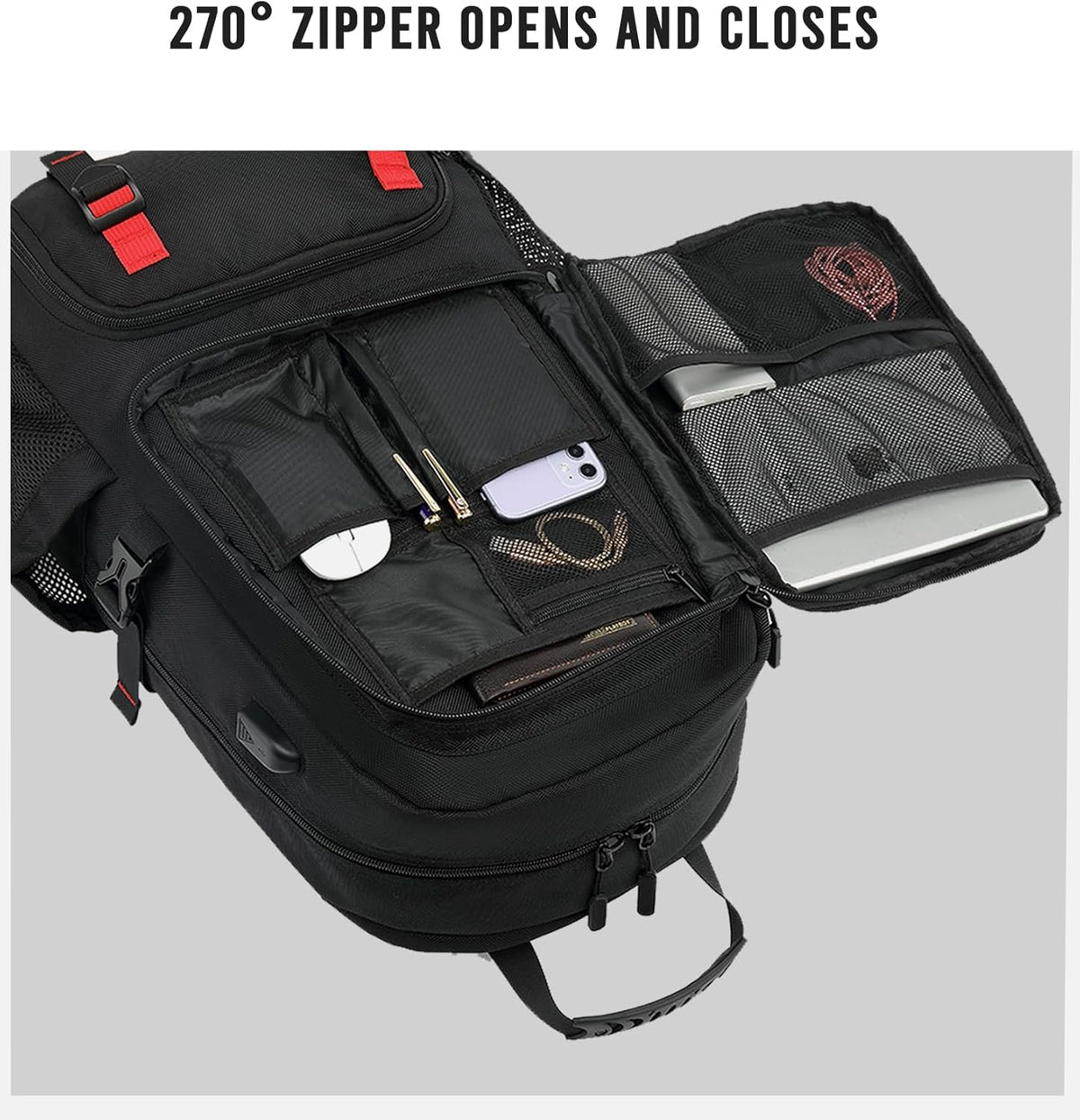 Versatile Travel Backpack | 60L Waterproof Laptop Backpack with USB Port & Shoe Compartment for Organized Adventures