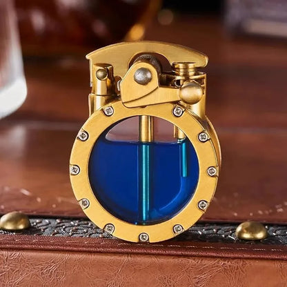Refillable Zinc Alloy Trench Lighter Classic Windproof Design Gold Silver Metal Fuel Igniter Collectible Vintage-Style Fire Starter