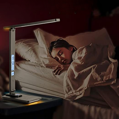 LED Desk Lamp with Wireless Charging Pad and USB Port for Home Office Workspace Task Lighting