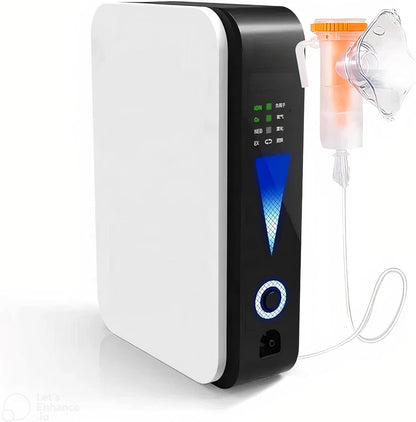 Portable Oxygen Concentrator 1-2 L/min Adjustable Flow Ultra-Quiet for Home Travel Sleep Aid Respiratory Support Machine