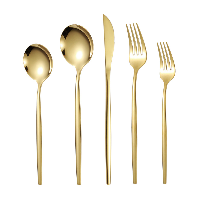 Stainless Steel Flatware Set – Matte Finish 5-Piece Place Settings for Everyday & Formal Dining