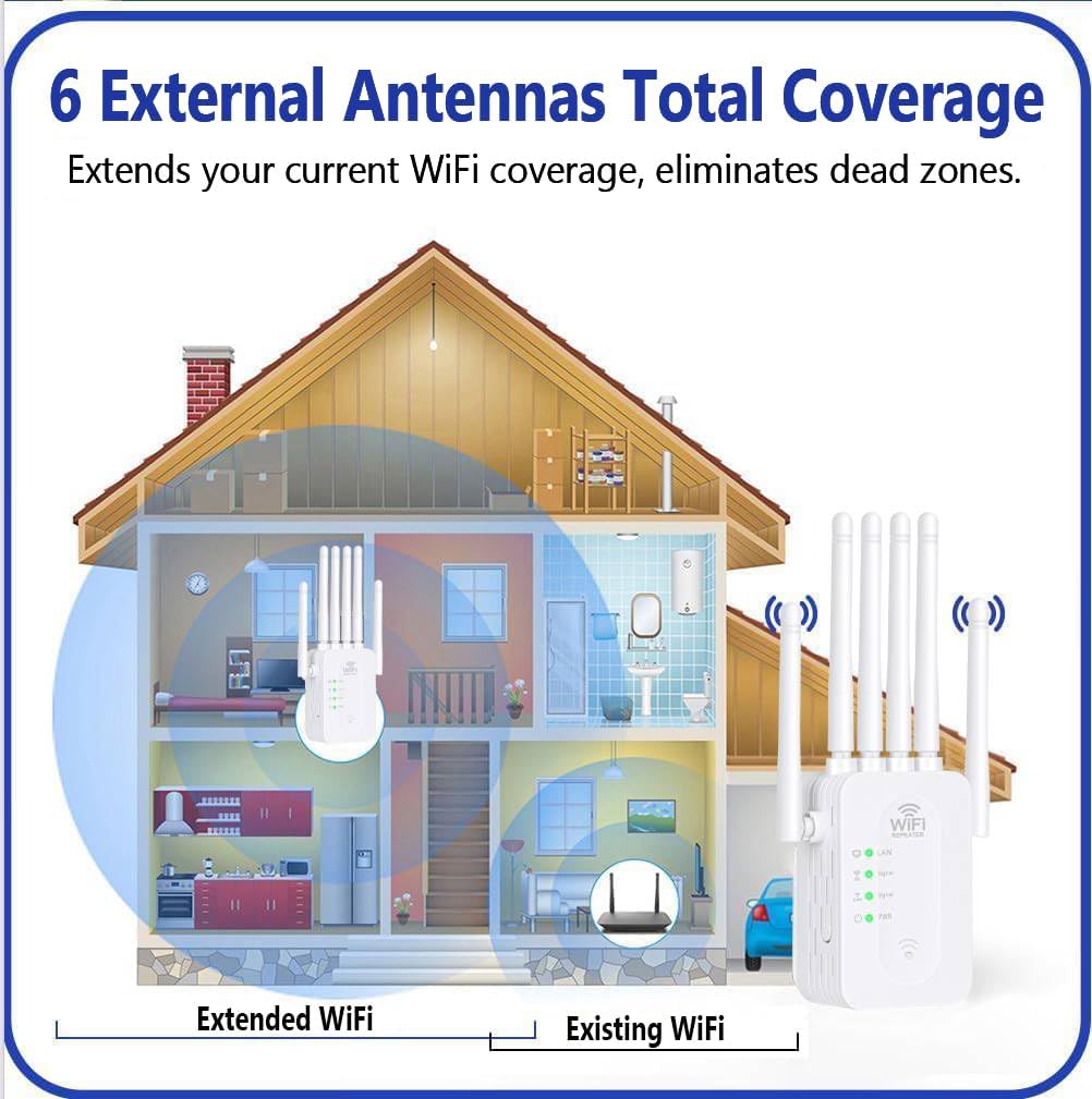 Best WiFi Extender | Long-Range Outdoor WiFi Range Extender with Weather-Resistant Design | Signal Booster for Home & Garden