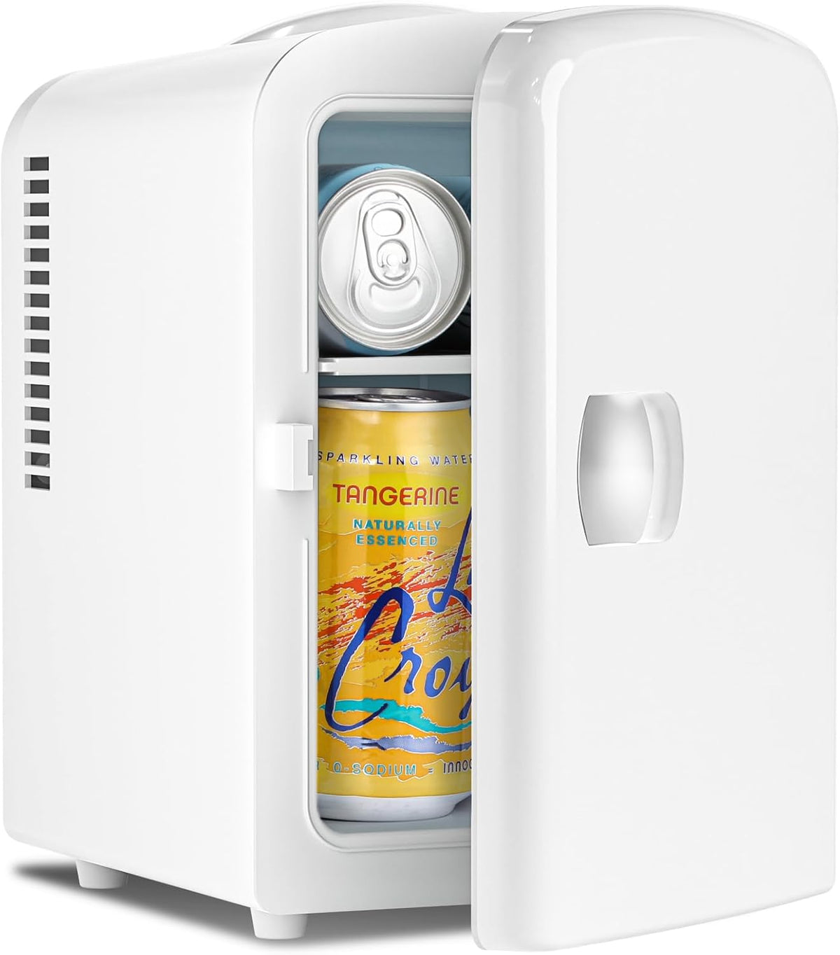 Compact Mini Fridge | Small Fridge 4L Portable Cooler with Adjustable Shelves | Ideal for Medication, Skincare, Beverages & Snacks in Bedroom, Car, or Office