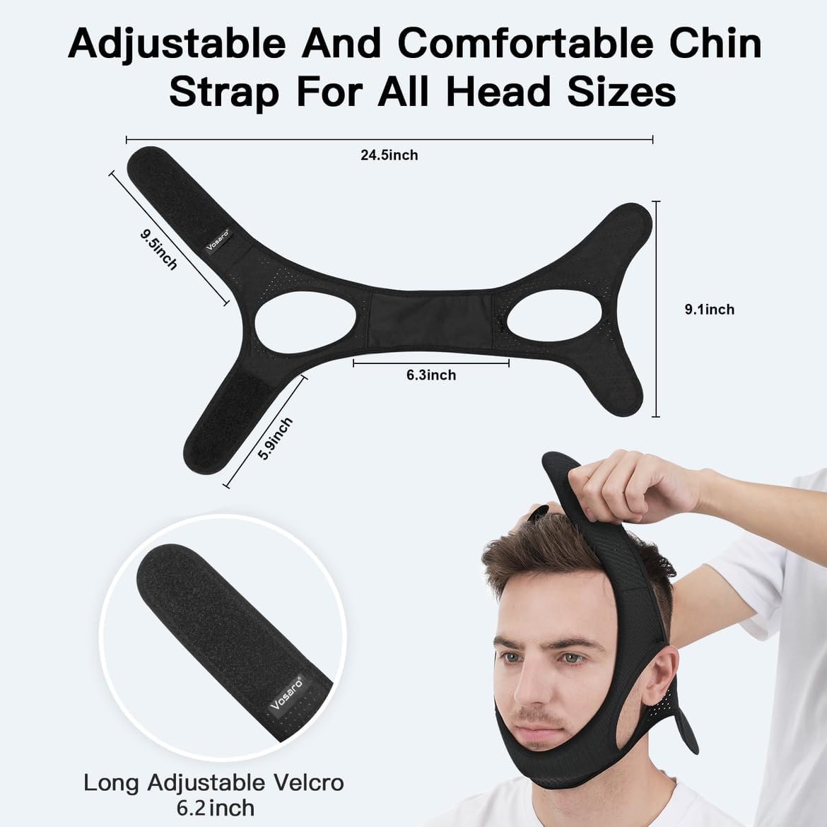 Sleep Strap for Mouth Breathing Support – Adjustable Chin Wrap for Nighttime Comfort & Better Rest