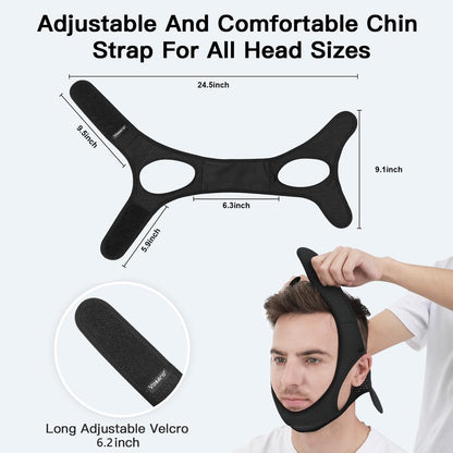 Sleep Strap for Mouth Breathing Support – Adjustable Chin Wrap for Nighttime Comfort & Better Rest