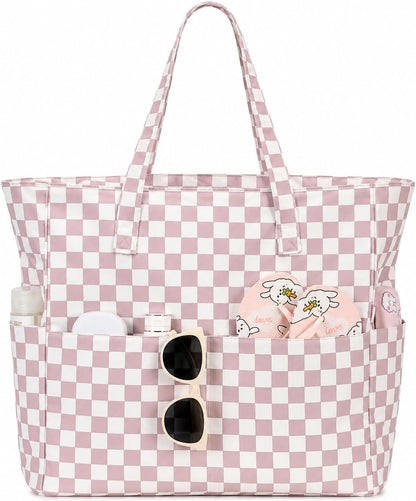 Beach Bag Waterproof with Wet Compartment, Large Beach Tote Bag for Pool and Gym, Travel Tote Bag for Grocery