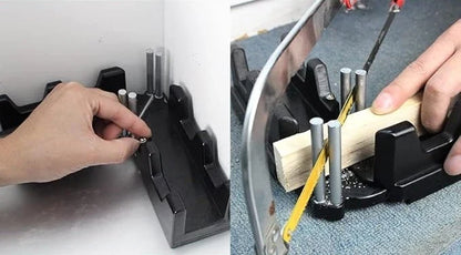 Dual-Function Angle Measuring & Cutting Guide Tool for Precision Miter Cuts | Home Improvement Carpentry Jig with Adjustable Angle Lock