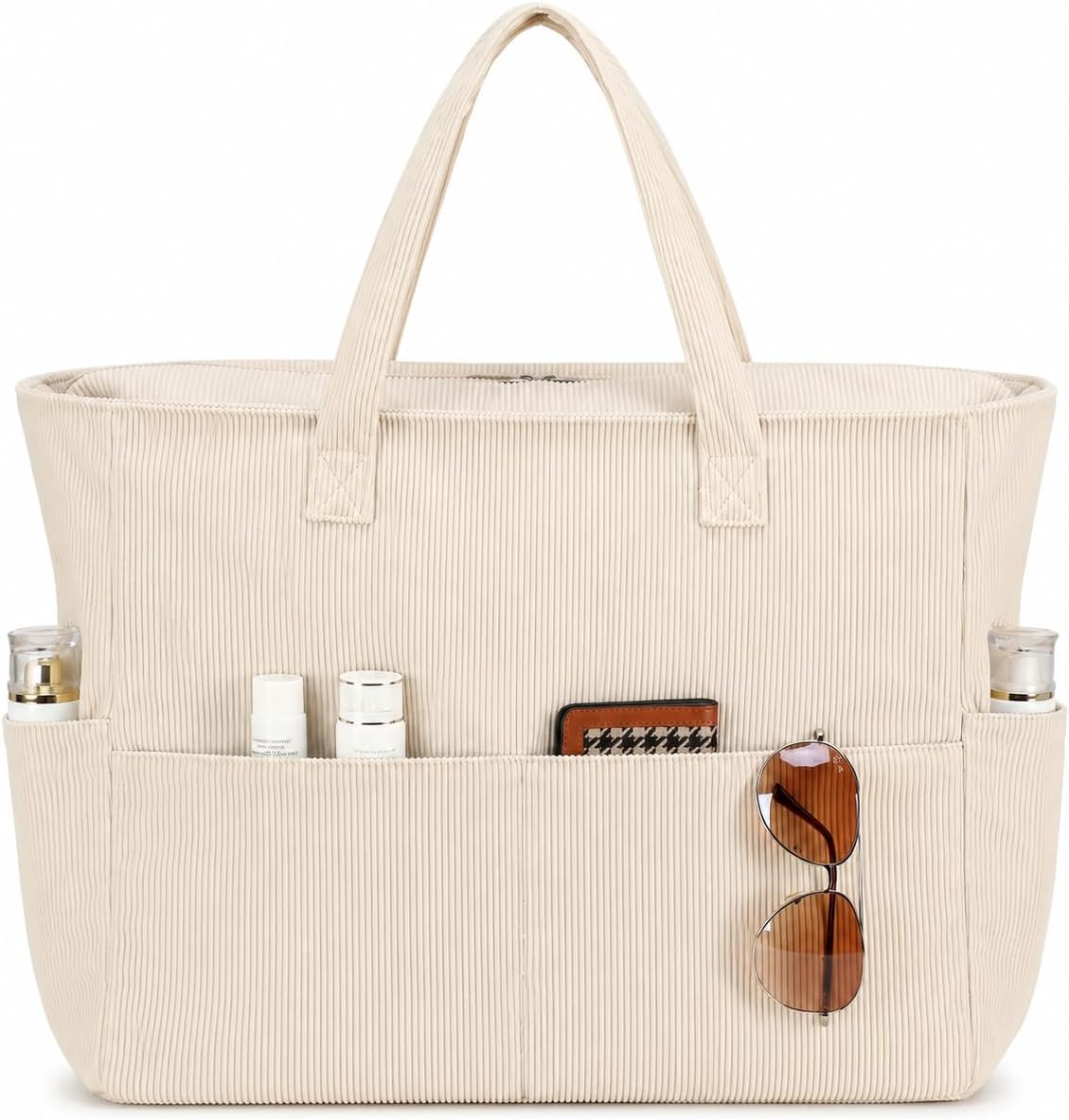 Beach Bag Waterproof with Wet Compartment, Large Beach Tote Bag for Pool and Gym, Travel Tote Bag for Grocery