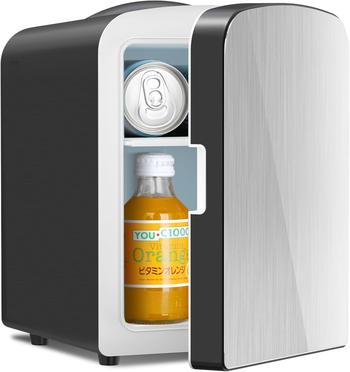 Compact Mini Fridge | Small Fridge 4L Portable Cooler with Adjustable Shelves | Ideal for Medication, Skincare, Beverages & Snacks in Bedroom, Car, or Office